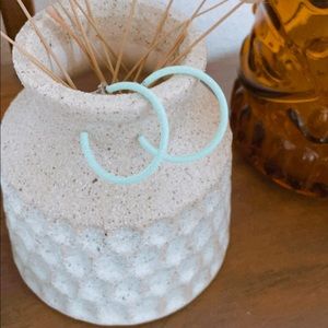 Retro Aqua Vintage Hoops